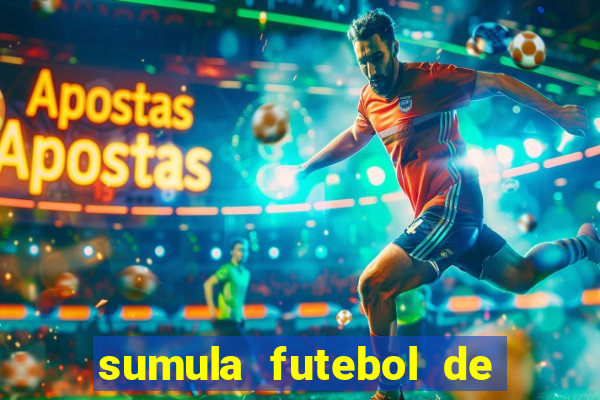 sumula futebol de campo word